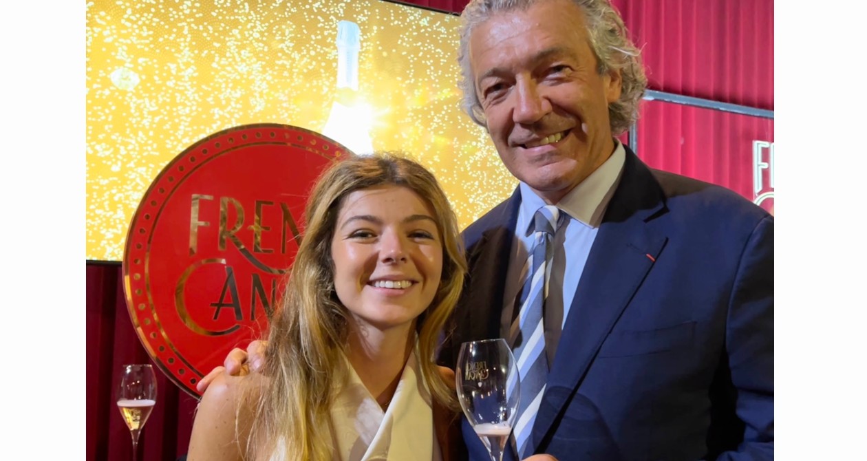 Emma et Gérard Bertrand au lancement de French Cancan