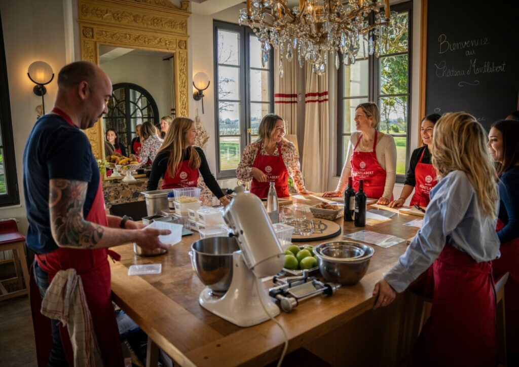 Cours de cuisine au Château Montlabert