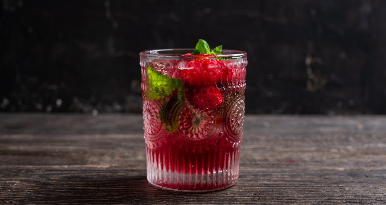 Verre de cocktail Blanche framboise