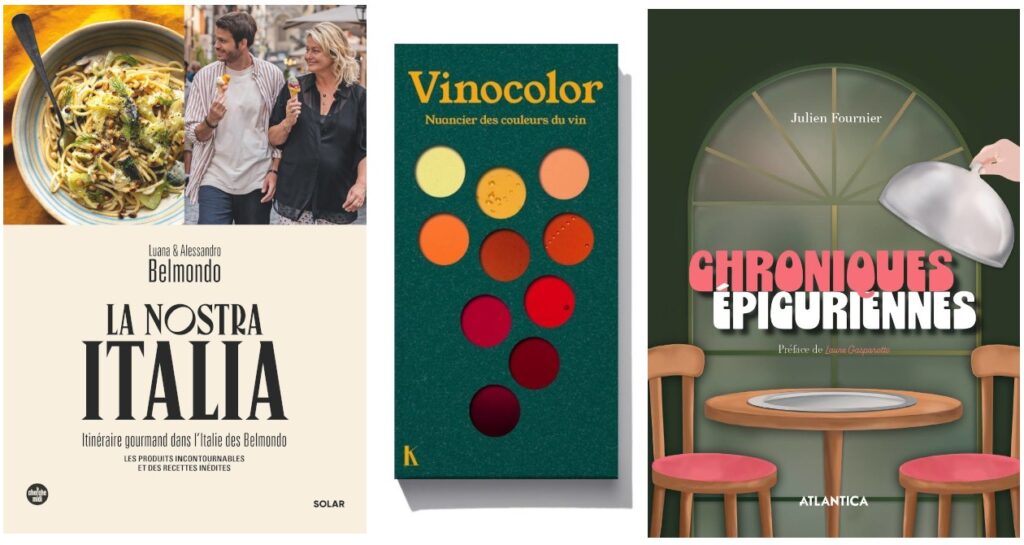 3 livres  chroniques épicuriennes, vinocolor, la nostra italia