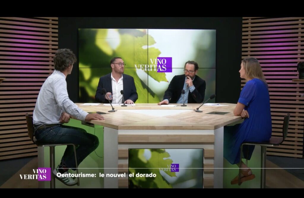 Vino Veritas TV7, émission spéciale Œnotourisme à Bordeaux, avec Pierre Cazeneuve (Château Paloumey) et Caroline Decoster (Maison Cardinale).