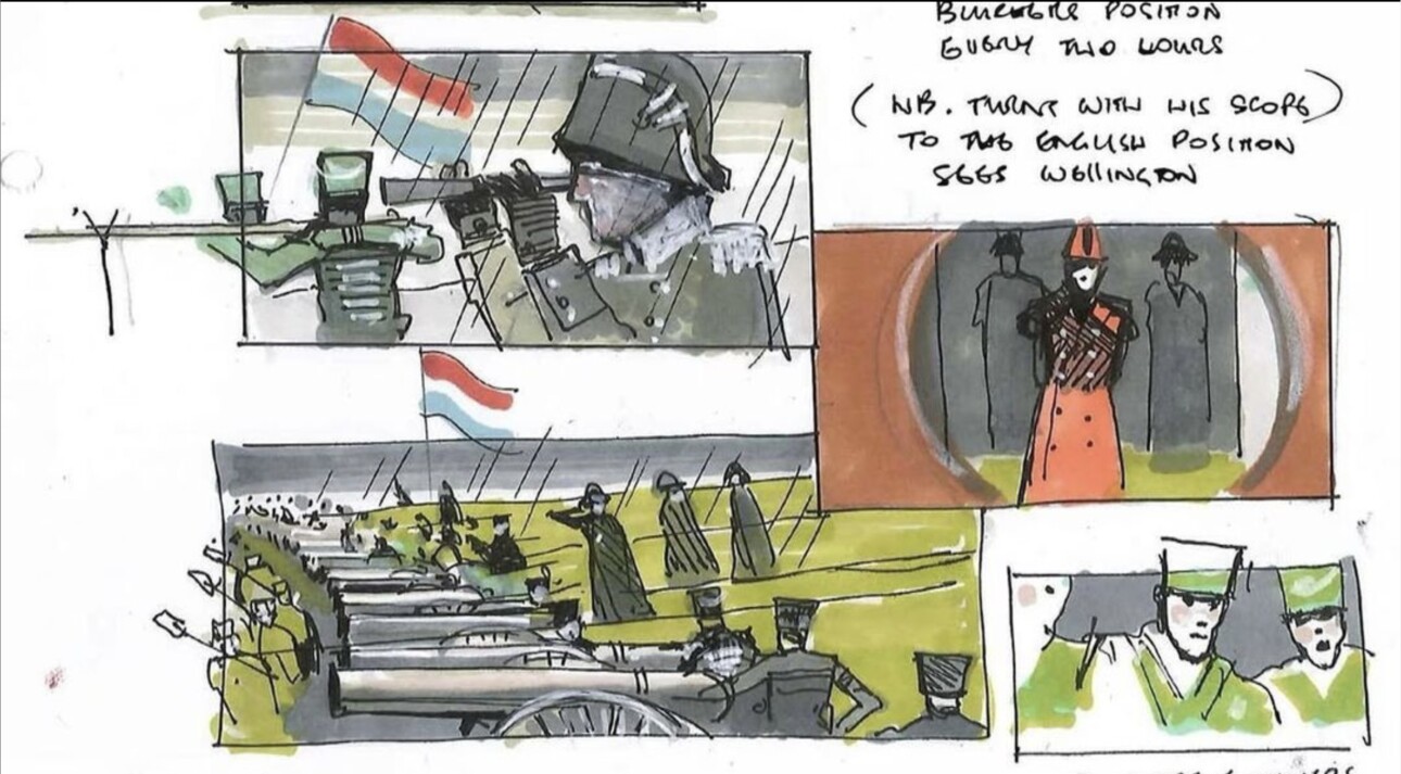 Storyboard du film Napoléon dessiné par Ridley Scott