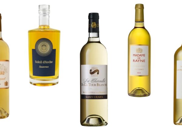 Bouteilles de sauternes présentent à la foire aux seconds vins 2024