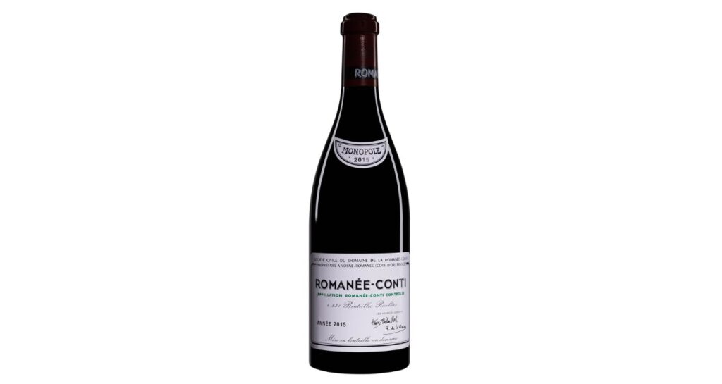 Bouteille de Romanée-Conti pour illustrer le réseau transnational de faussaires de Romanée-Conti démantelé