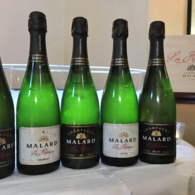 Bouteilles du champagne Malard qui vient d'être racheté par Castel