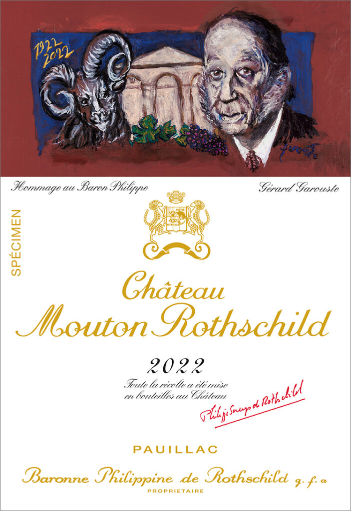 Mouton Rothschild 2022 : une étiquette hommage au Baron Philippe